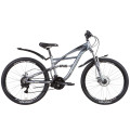 Велосипед ST 26" Discovery TRON AM2 DD с крылом Pl 2022 (серебристо-черный)