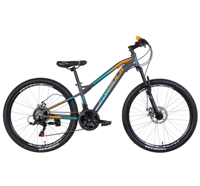 Велосипед AL 26" Formula BLACKWOOD AM DD 2021 (сіро-жовтогарячий з блакитним)