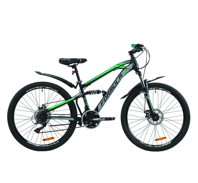 Велосипед 26" Formula BLAZE 2020 (черно-серый с зеленым)