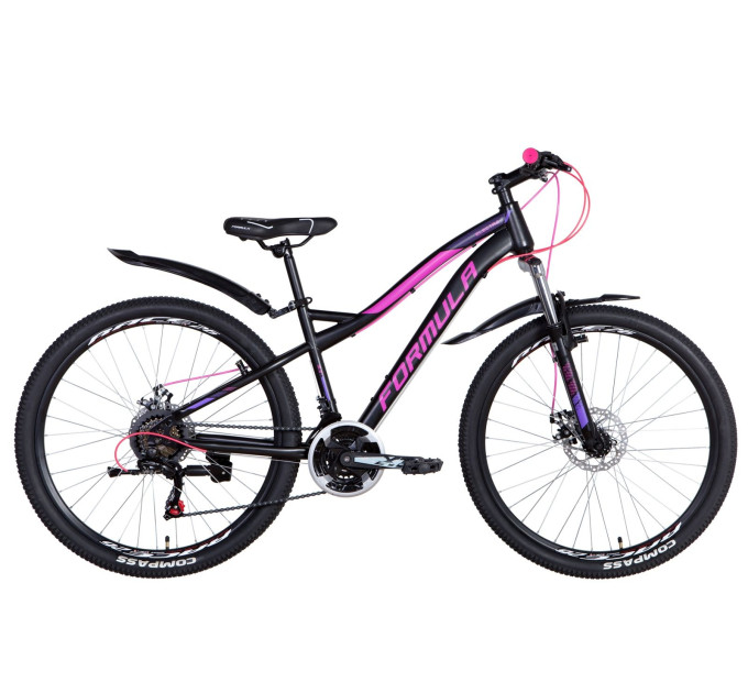 Велосипед 26" Formula ELECTRA DD 2021 (черно-малиновый с фиолетовым)