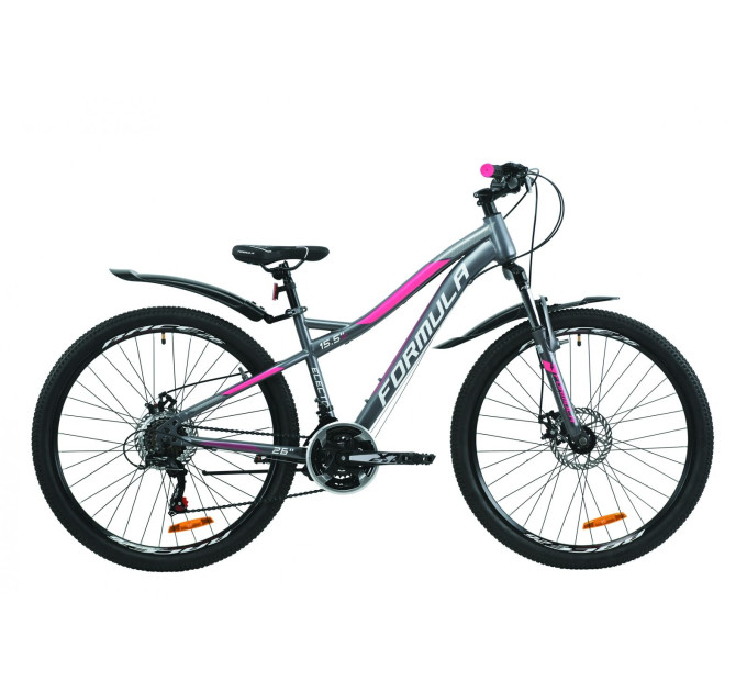 Велосипед 26" Formula ELECTRA DD 2020 (антрацитово-белый с розовым)