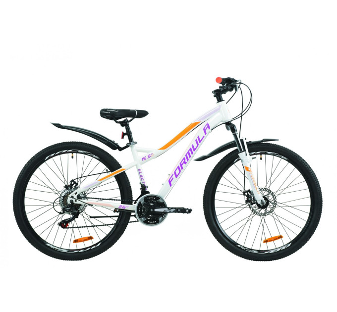 Велосипед 26" Formula ELECTRA DD 2020 (бело-фиолетовый с оранжевым)
