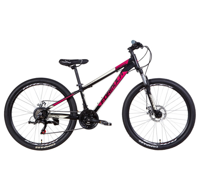 Велосипед 26" Formula MOTION 2021 (черно-фиолетовый с бежевым)