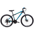 Велосипед 26" Formula MOTION 2021 (черно-синий с голубым)
