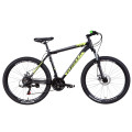 Велосипед 26" Formula MOTION 2021 (черно-зеленый с серым)