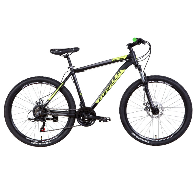 Велосипед 26" Formula MOTION 2021 (черно-зеленый с серым)