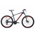 Велосипед 26" Leon HT-90 2021 (графитовый с красным)
