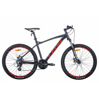 Велосипед 26" Leon HT-90 2021 (графітовий з червоним)