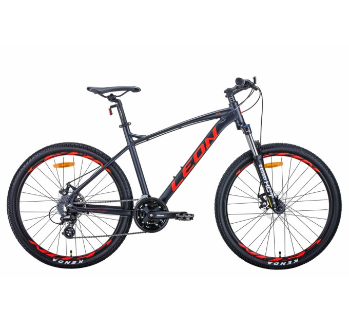 Велосипед 26" Leon HT-90 2021 (графитовый с красным)