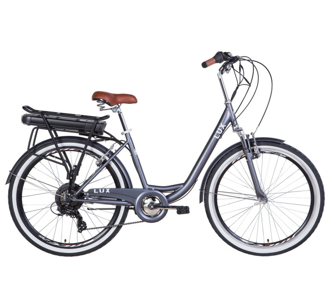 Електровелосипед 26" LUX AM 350Вт 36В редуктор. дисплей, САП, 12.5Ач з крепл.