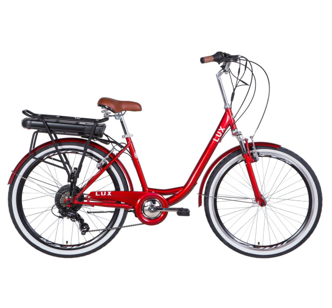 Електровелосипед 26" LUX AM 350Вт 36В редуктор. дисплей, САП, 12.5Ач з крепл.