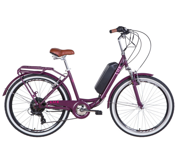 Електровелосипед 26" LUX AM 350Вт 36В редуктор. дисплей, САП, 8.8Ач з крепл.