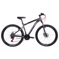 Велосипед 27.5" Discovery TREK DD 2021 (серо-черный с красным)
