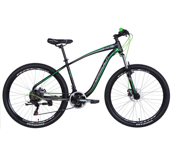 Велосипед 27.5" Formula KOZAK 2021 (чорно-сірий із зеленим)