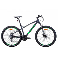 Велосипед 27.5" Leon XC-90 2021 (графітовий із зеленим)