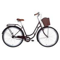 Велосипед у коробці 28" Dorozhnik CLASSIC гальмівна ST з багажником зад St, з крилом St, з кошиком Pl 2021 (коричневий) Велосипед у коробці 28" Dorozhnik CLASSIC гальмівна ST з багажником зад St, з крилом St, з кошиком Pl 2021 (коричневий)