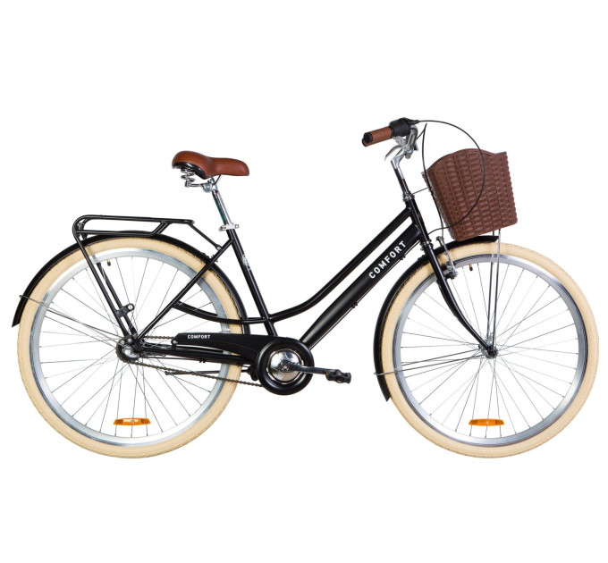 Велосипед 28" Dorozhnik COMFORT FEMALE планет. 2020 (чорний)