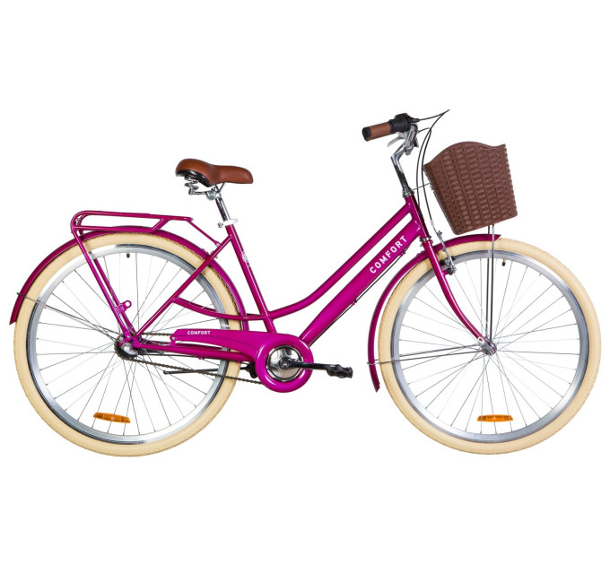Велосипед 28" Dorozhnik COMFORT FEMALE планет. 2020 (фіолетовий)