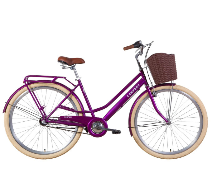 Велосипед 28" Dorozhnik COMFORT FEMALE планет. 2021 (фиолетовый)