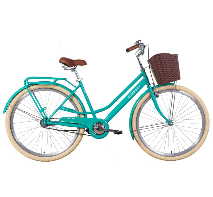 Велосипед 28" Dorozhnik COMFORT FEMALE 2021 (бірюзовий)