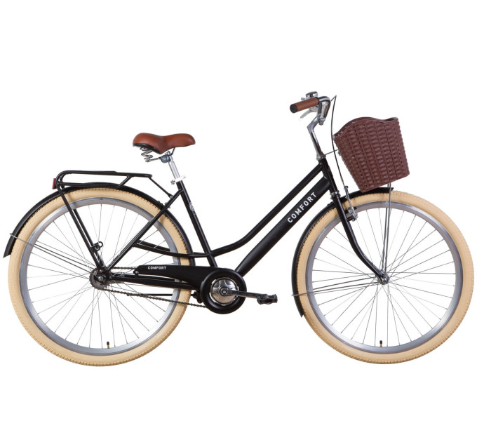 Велосипед 28" Dorozhnik COMFORT FEMALE 2021 (чорний)