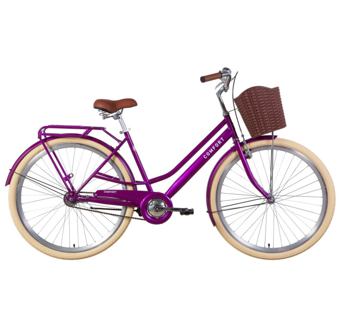 Велосипед 28" Dorozhnik COMFORT FEMALE 2021 (фиолетовый)