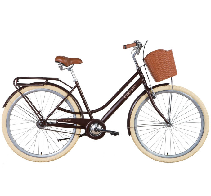 Велосипед 28" Dorozhnik COMFORT FEMALE 2022 (бордовий)