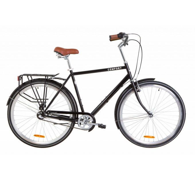 Велосипед 28" Dorozhnik COMFORT MALE планет. 2020 (чорний)
