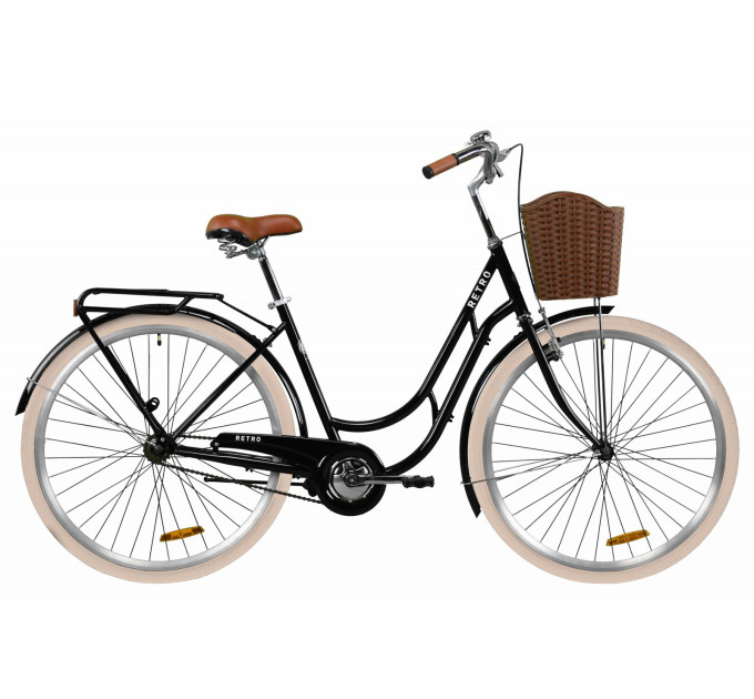 Велосипед 28" Dorozhnik RETRO 2020 (черный)
