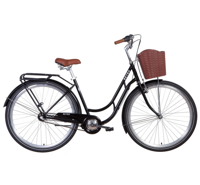 Велосипед 28" Dorozhnik RETRO планет. 2021 (чорний)