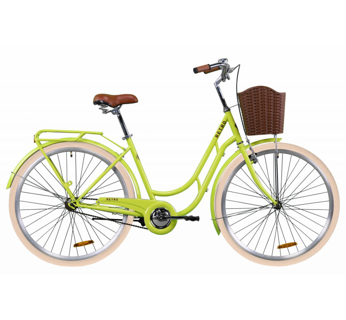 Велосипед 28" Dorozhnik RETRO 2020 (салатний)