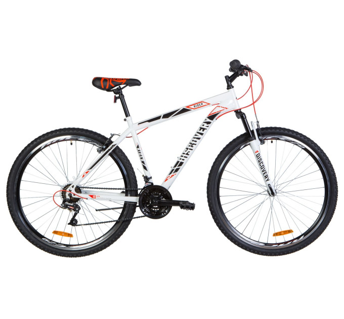 Велосипед 29" Discovery RIDER 2020 (біло-червоний із сірим)
