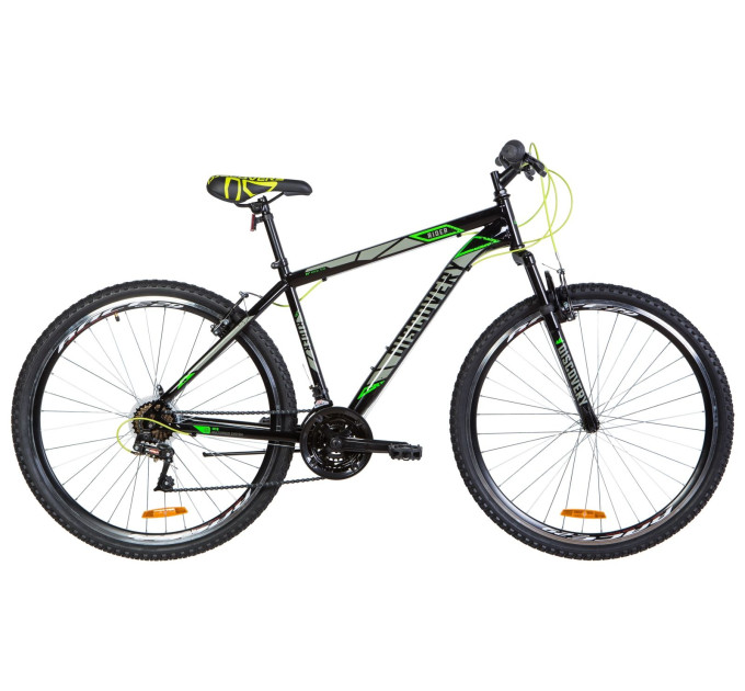 Велосипед 29" Discovery RIDER 2020 (черно-серый с зеленым)