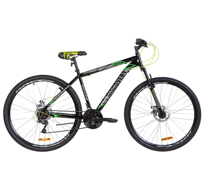 Велосипед 29" Discovery RIDER DD 2020 (черно-серый с зеленым)