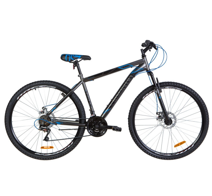 Велосипед 29" Discovery RIDER DD 2020 (серо-черный с синим)