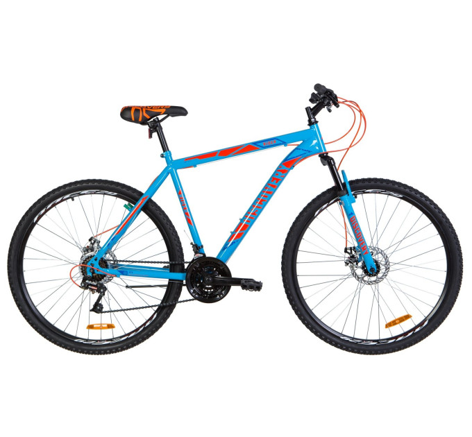 Велосипед 29" Discovery RIDER DD 2020 (синьо-жовтогарячий)