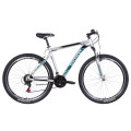 Велосипед 29" Discovery TREK 2021 (сріблясто-чорний з бірюзовим)