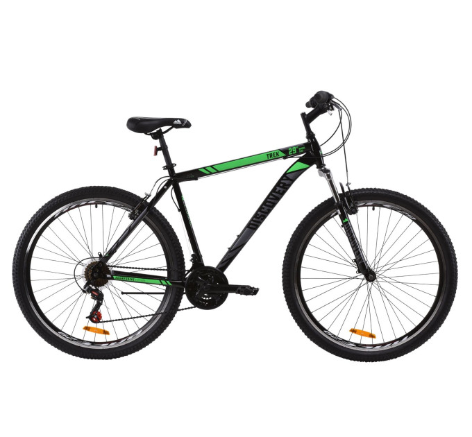Велосипед 29" Discovery TREK 2020 (черно-зеленый с серым)