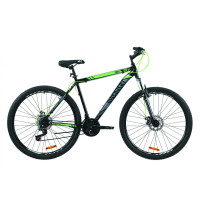 Велосипед 29" Discovery TREK DD 2020 (черно-зеленый с серым)