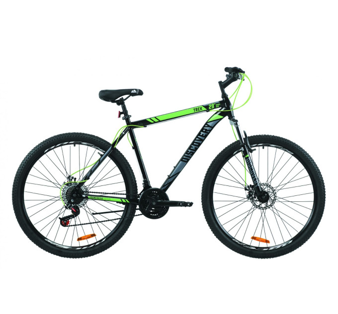 Велосипед 29" Discovery TREK DD 2020 (черно-зеленый с серым)