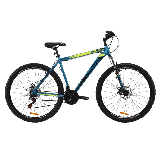 Велосипед 29" Discovery TREK DD 2020 (малахитовый с желтым)