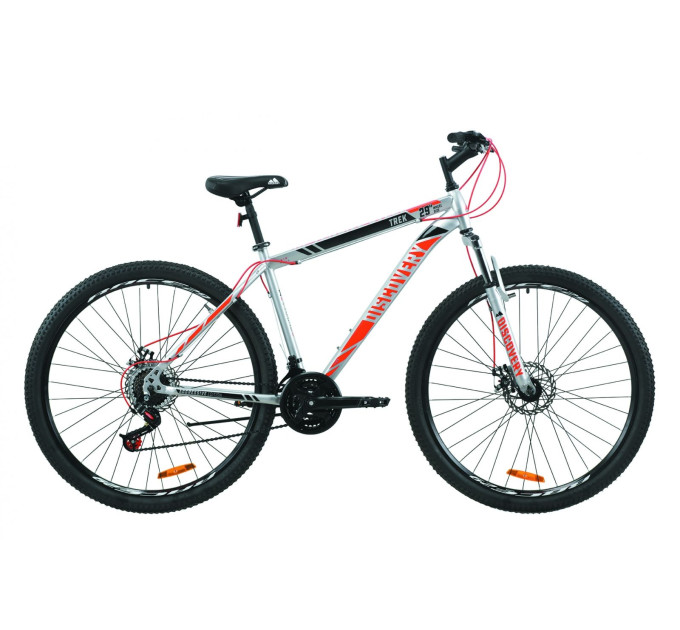 Велосипед 29" Discovery TREK DD 2020 (серый с красным)