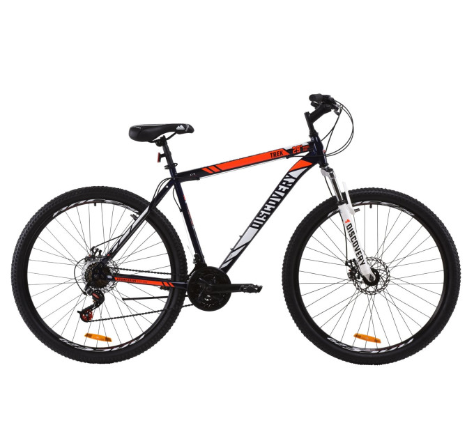 Велосипед 29" Discovery TREK DD 2020 (сине-оранжевый )