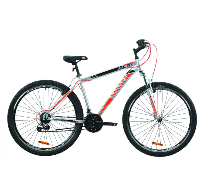 Велосипед 29" Discovery TREK 2020 (серый с красным)