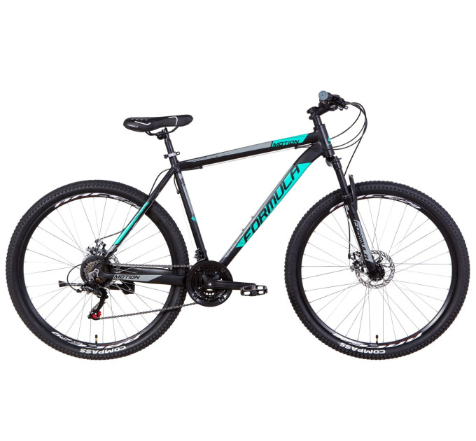 Велосипед 29" Formula MOTION 2021 (черно-бирюзовый с серым)