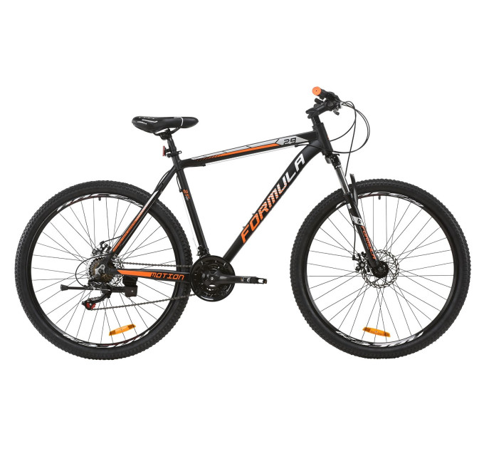 Велосипед 29" Formula MOTION DD 2020 (чорно-жовтогарячий з сріблястим)