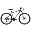 Велосипед 29" Formula MOTION 2021 (сріблясто-чорний з жовтим)