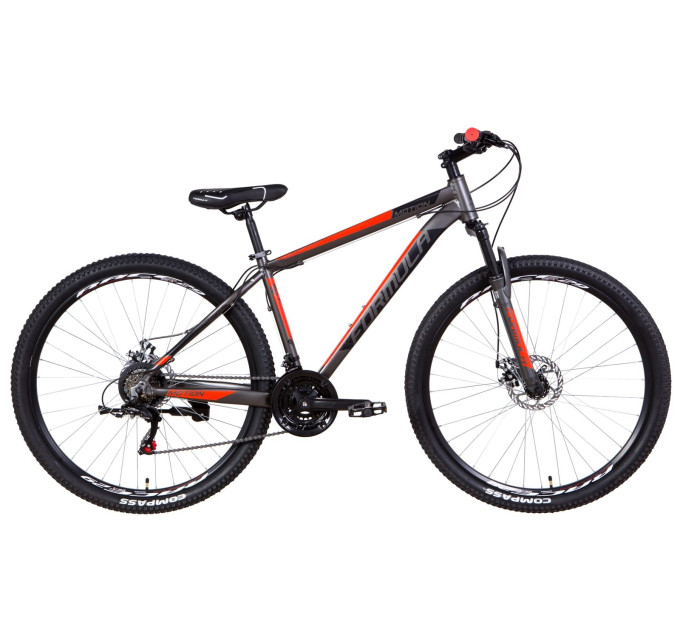 Велосипед 29" Formula MOTION 2021 (серо-черный с красным)