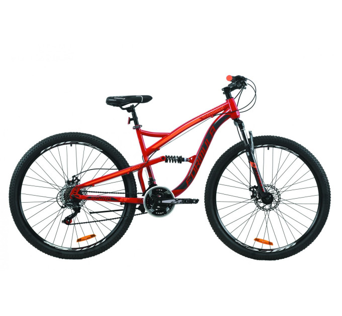 Велосипед 29" Formula SPARK DD 2020 (рубиново-серый с оранжевым)