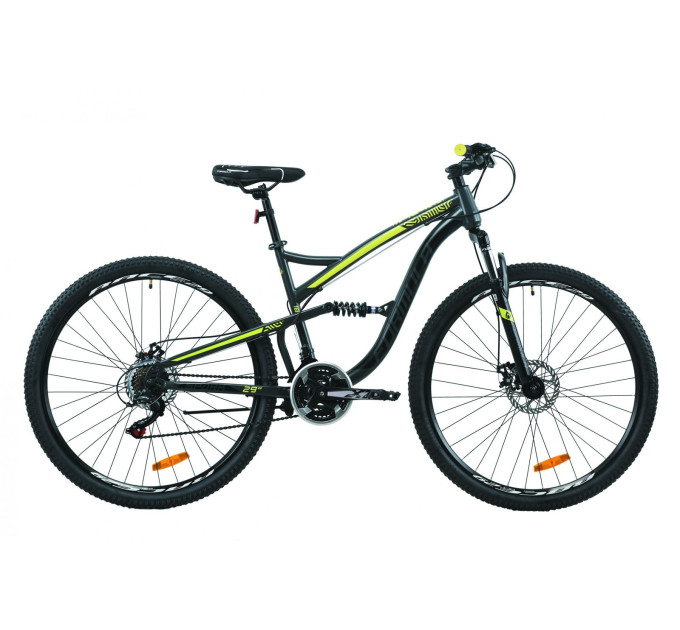Велосипед 29" Formula SPARK DD 2020 (серо-черный с желтым)
